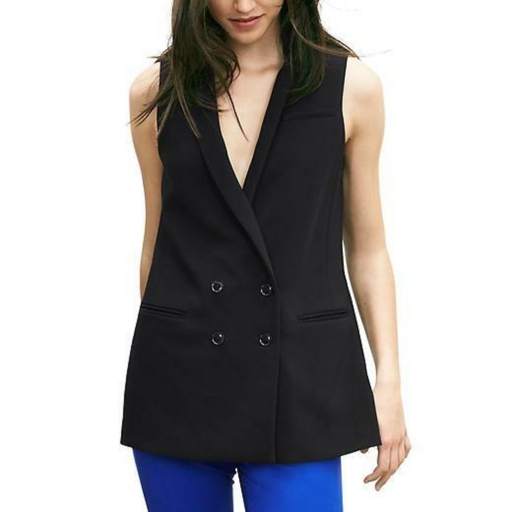 Banana Republic Vest Black double breasted
